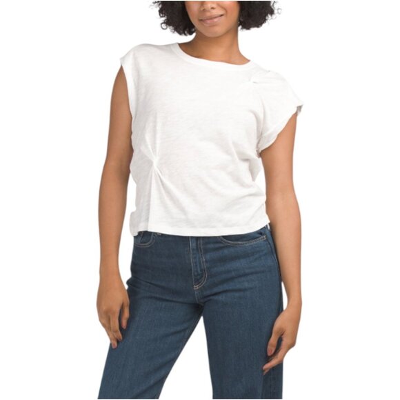 Democracy Tops - DEMOCRACY Cap Sleeve Twist Knit Top